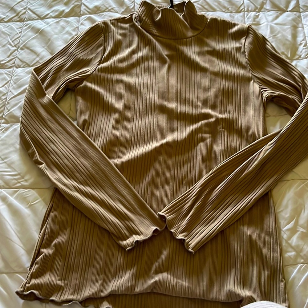 Mocha Lattice Laced long sleeve top